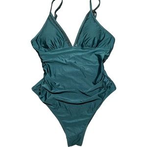 Cupshe One-Piece Teal Swimsuit EUC
